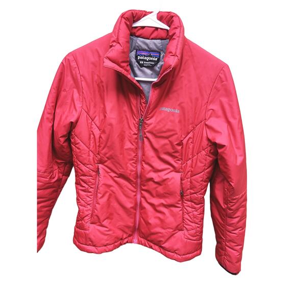 Patagonia Womens Quilted Collar Red Jacket Full Zip with Pockets Size XS - Picture 2 of 9